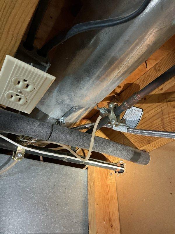 Performed routine maintenance and flushing service on wall-mounted tankless water heater unit. Descaled the heat exchanger, cleaned inlet filter screen, inspected all copper supply lines and brass shut-off valves for proper operation, and verified venting system integrity. All components tested and operating within manufacturer specifications upon completion.