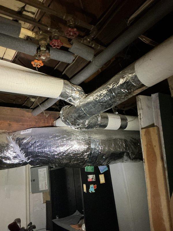 Completed comprehensive MVP boiler maintenance inspection and service in mechanical utility space. Performed visual inspection of boiler system, air handler unit, associated ductwork, PVC condensate drainage lines, copper supply lines, and shut-off valves. All components found operating within normal parameters with no immediate service needs identified at time of inspection.