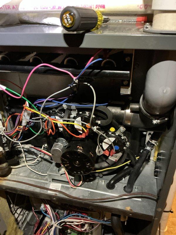 Completed first-year preventative maintenance on Amana brand furnace system as part of annual SPP maintenance program. Performed comprehensive inspection of all mechanical and electrical components, including blower motor assembly, pressure switches, wiring connections, and gas valve operation. All components found to be functioning within normal operating parameters, unit tested and confirmed operational.