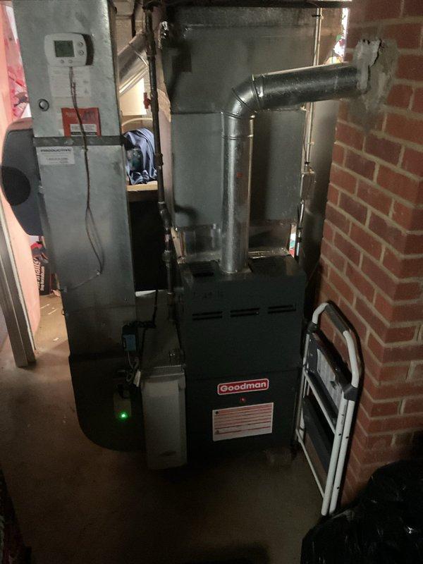 Performed scheduled heating maintenance on Goodman furnace system. Conducted comprehensive inspection of control board, electrical connections, and wiring harness, verifying all components were properly secured and functioning within normal parameters. All systems tested and confirmed operational with no issues found.