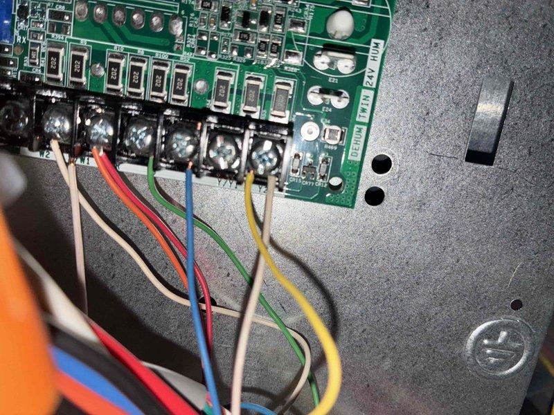 Responded to service call for newly installed furnace not heating properly with inadequate air volume. Accessed integrated furnace control board and reviewed blower speed configuration settings. Adjusted main blower speed settings for heating mode using manufacturer's programming instructions, cycling through available speed options (F01-F05) for one and two-stage heating operation to optimize airflow delivery. Verified proper wire connections at control board terminals and confirmed all electronic components functioning correctly. Reconfigured heating speed table settings per two-stage IFC specifications to resolve insufficient air volume complaint and restore proper heating operation.