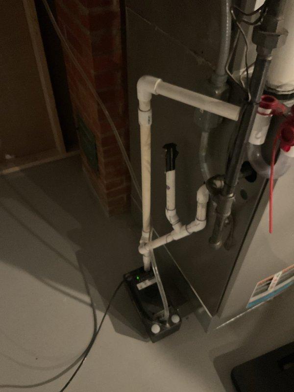 Completed comprehensive heating maintenance on Lennox furnace system. Performed full inspection of unit, ductwork, and associated components including humidifier and condensate pump assembly. Verified proper operation of all mechanical and safety systems, confirmed adequate drainage through PVC condensate lines, and ensured all connections were secure throughout the heating system.