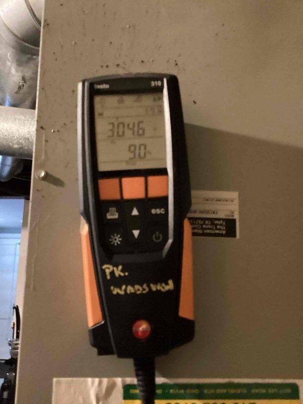 Completed comprehensive heating maintenance on system over 10 years old. Performed internal ductwork inspection using camera equipment to assess condition and identify any buildup or blockages, confirming clear airflow pathways. Verified system temperatures and operational parameters using digital diagnostic instruments, with readings indicating proper heating performance within manufacturer specifications.