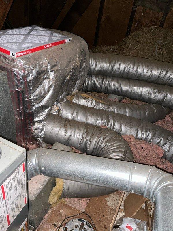 Conducted comprehensive estimate for complete HVAC system replacement in attic installation. Customer reported heating system inoperative for two months. Evaluated existing attic-mounted equipment, ductwork configuration, and insulation conditions. Provided multiple equipment options including both Trane and Goodman brand systems with financing alternatives discussed to meet customer needs and budget considerations.