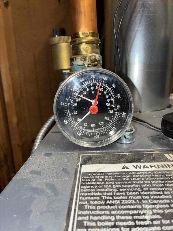 Completed first-year maintenance on residential water boiler system during scheduled service window. Performed comprehensive inspection of all boiler components, including pressure gauge readings, piping connections, and safety controls. Verified proper system operation, checked all fittings for leaks, and documented equipment condition with photographs for maintenance records.