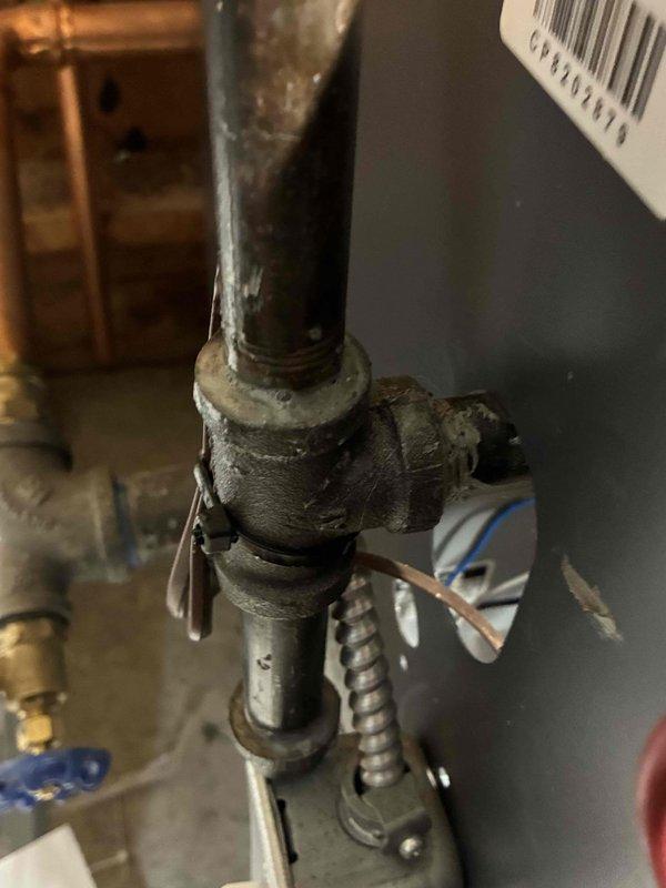 Completed first-year maintenance on residential water boiler system during scheduled service window. Performed comprehensive inspection of all boiler components, including pressure gauge readings, piping connections, and safety controls. Verified proper system operation, checked all fittings for leaks, and documented equipment condition with photographs for maintenance records.