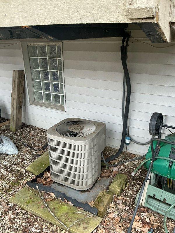 Provided comprehensive estimate for replacement of attic-mounted Unico high-velocity air conditioning system. Evaluated existing Rheem equipment and outdoor condenser unit, documented current installation including electrical components, control systems, and ductwork configuration. Discussed replacement options for the specialty HVAC system that works in conjunction with existing boiler heating system.