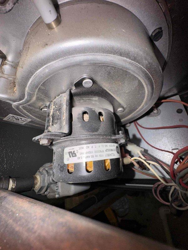 Responded to residential service call for furnace producing buzzing noise during startup with system failure. Upon inspection, diagnosed failed inducer motor assembly causing operational failure and abnormal noise. Replaced defective inducer motor, verified proper electrical connections, tested all safety controls, and confirmed system restored to normal operation with no unusual sounds.