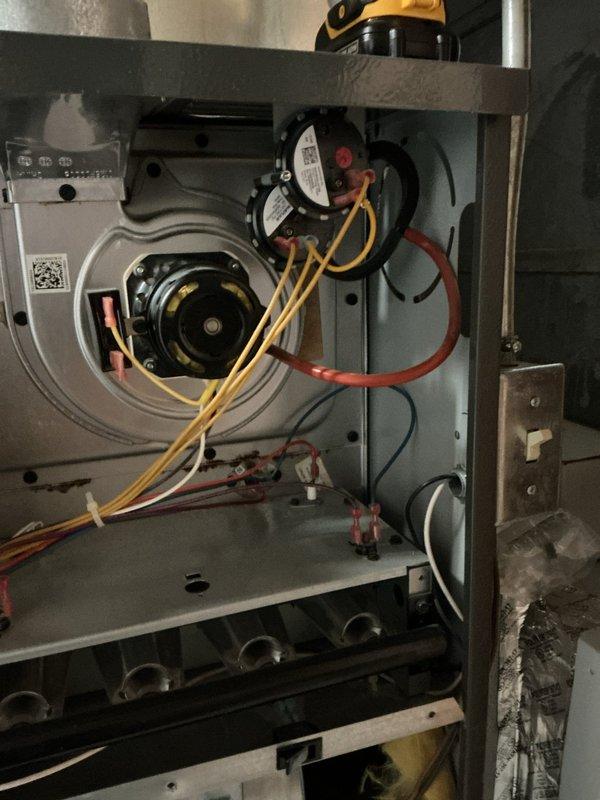 Completed comprehensive heating system maintenance on residential gas furnace. Performed thorough inspection of all internal components including heat exchanger, blower motor assembly, ignition control module, pressure switches, and electrical connections. All safety controls tested and verified operational, wiring connections checked for proper termination, and unit found to be functioning within manufacturer specifications.