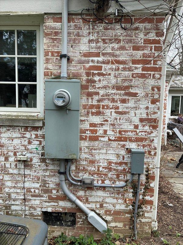 Responded to no heat call on out-of-warranty system. Evaluated existing furnace and ductwork infrastructure in basement utility area, documented current equipment condition and electrical service configuration at exterior meter location. Provided customer with replacement options including furnace-only and complete HVAC system replacement estimates based on assessment of aged equipment and existing infrastructure.