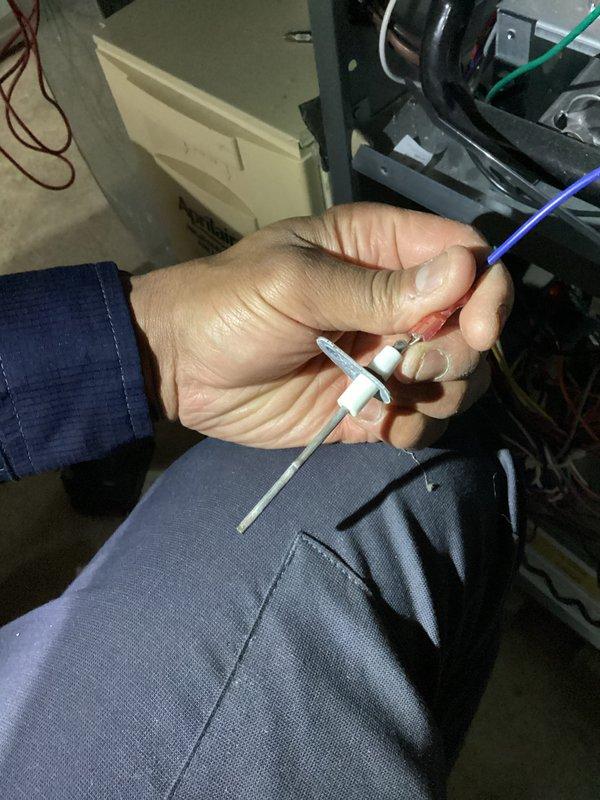 Completed scheduled heating system maintenance inspection. Performed temperature diagnostics using calibrated probe equipment and conducted thorough examination of blower assembly, confirming proper operation of squirrel cage fan with clean blades and unobstructed airflow. All components operating within normal parameters with no issues identified.