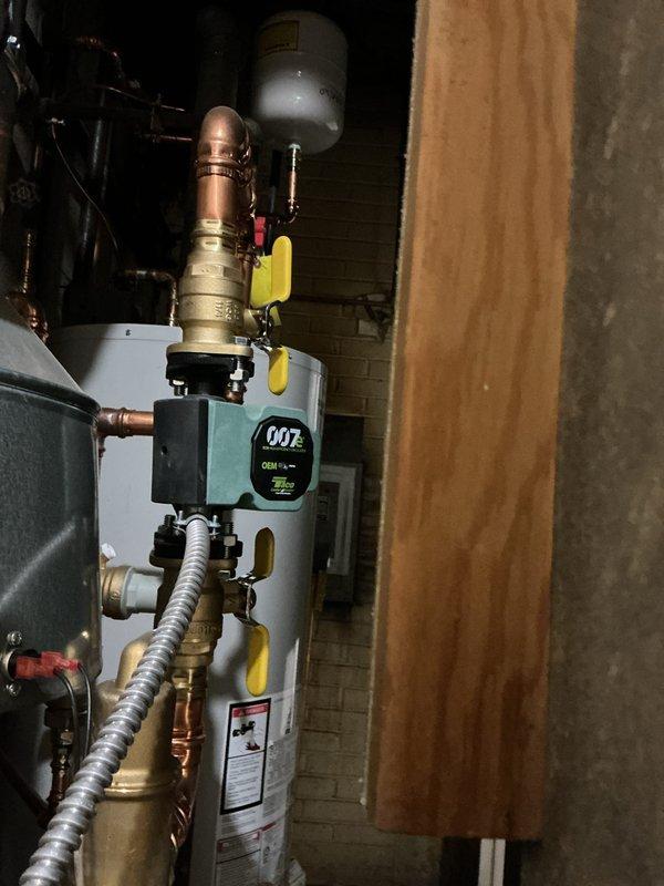 Completed first-year preventive maintenance on residential hydronic boiler system. Performed comprehensive inspection of boiler unit, circulator pumps, expansion tank, copper piping, brass fittings, and all associated plumbing components. Verified proper operation of zone valves, checked system pressurization, inspected all connections for leaks, and confirmed adequate water flow throughout the heating system. All equipment found operating within normal parameters with no immediate concerns identified.