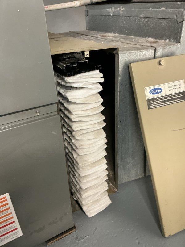 Completed scheduled preventative maintenance on Carrier cooling system per service plan agreement. Performed comprehensive inspection of air handler unit, verified proper operation of electronic control module and circuit board, checked electrical connections and wiring integrity, and inspected ductwork including flexible ducting and metal transitions. All components found operating within normal parameters with no deficiencies noted.