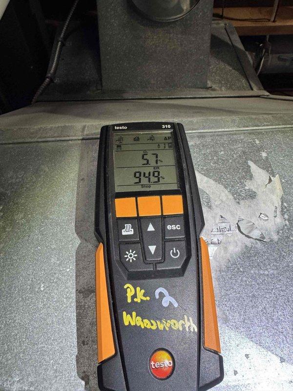 Performed comprehensive heating system maintenance inspection on residential furnace unit. Accessed internal components to examine control board wiring connections, verifying all wire terminations were secure and properly seated. Conducted combustion analysis testing using calibrated Testo 310 analyzer, recording temperature and CO readings to ensure safe and efficient burner operation within manufacturer specifications.