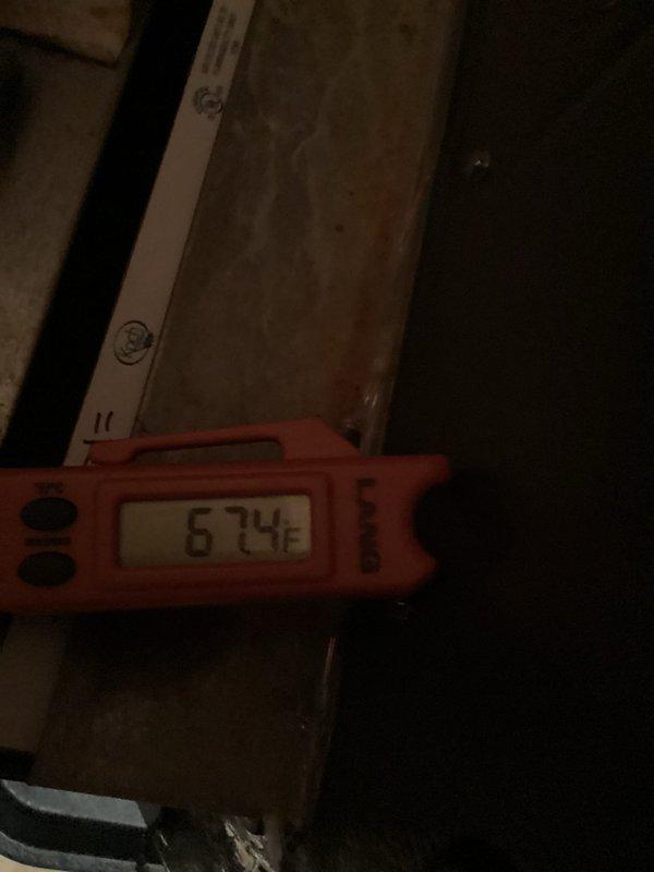 Performed comprehensive cooling maintenance and tune-up service on two HVAC systems. Conducted temperature differential measurements across both units, recording supply air temperature of 67.4°F and verifying proper system operation with 14.9°F temperature split. Inspected ductwork, tested system performance parameters, and added all equipment information to service records for both cooling systems to ensure complete documentation and future maintenance tracking.