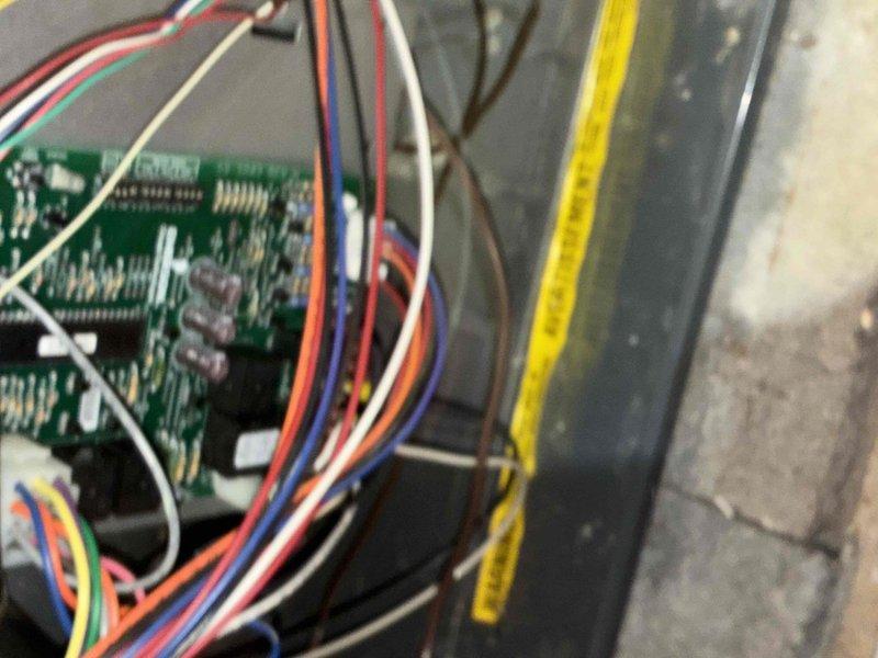 Completed routine heating maintenance inspection on HVAC system. Performed electrical diagnostics using clamp meter, recording amperage draw of 0.37A and verifying proper voltage readings at control board. Inspected circuit board connections, wiring harnesses, and all electrical components for proper operation and secure connections.