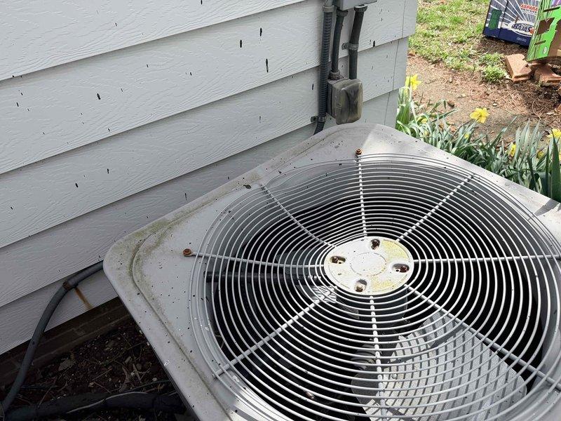 Responded to service call for ice damage assessment on outdoor condensing unit. Upon arrival, inspected condenser unit for structural and mechanical damage resulting from ice impact. Conducted thorough visual examination of cabinet panels, fan grille assembly, and internal components. Photographed damaged areas and overall unit condition for insurance documentation purposes. Discussed repair versus replacement options with customer based on extent of damage observed. Unit remains operational but sustained cosmetic damage to exterior casing and potential concern for internal component integrity that may require further evaluation by insurance adjuster.