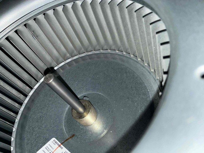Completed first-year preventative maintenance visit on furnace system under annual service plan. Performed comprehensive inspection of blower motor assembly, verified proper operation of squirrel cage fan wheel, and examined all electrical connections including motor wiring harness. All components found to be in satisfactory working condition with normal wear patterns observed.