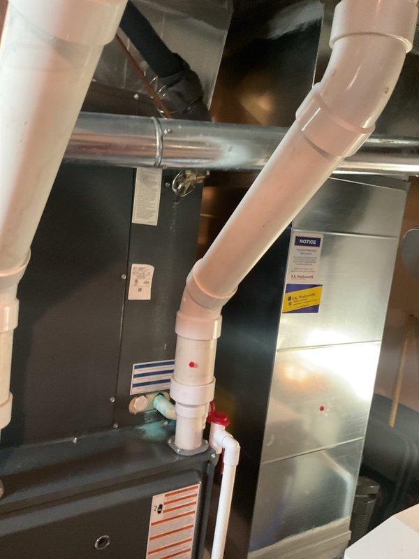 Completed comprehensive heating maintenance on residential HVAC system, inspecting air handler unit in attic space and verifying proper operation of all components. Examined refrigerant lines, condensate drain system, electrical connections, and safety controls to ensure system readiness for heating season. All equipment found operating within manufacturer specifications with no deficiencies noted.