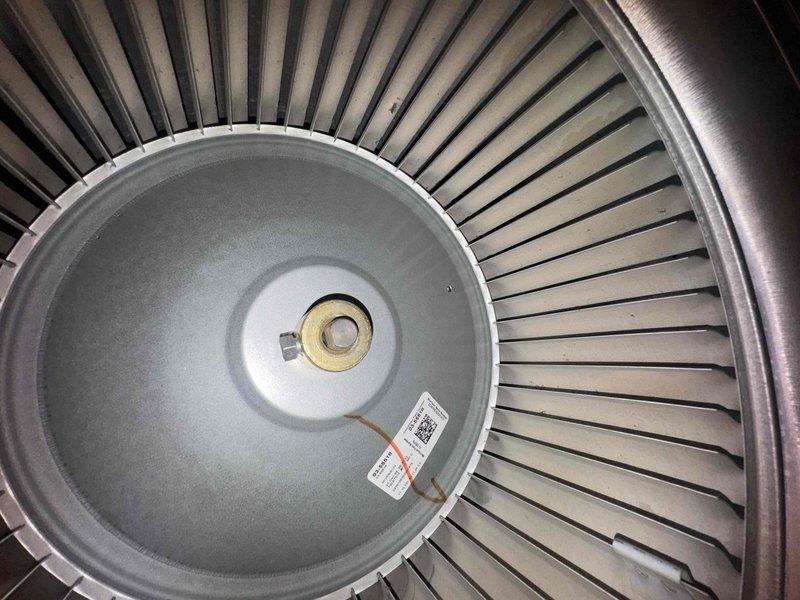 Completed scheduled preventive maintenance on residential cooling system. Performed electrical insulation resistance testing on outdoor condenser unit using megohmmeter, with readings indicating proper insulation integrity within acceptable parameters. Inspected indoor air handler blower assembly, verifying proper condition of centrifugal fan wheel and motor coupling. All components operational and system ready for cooling season.
