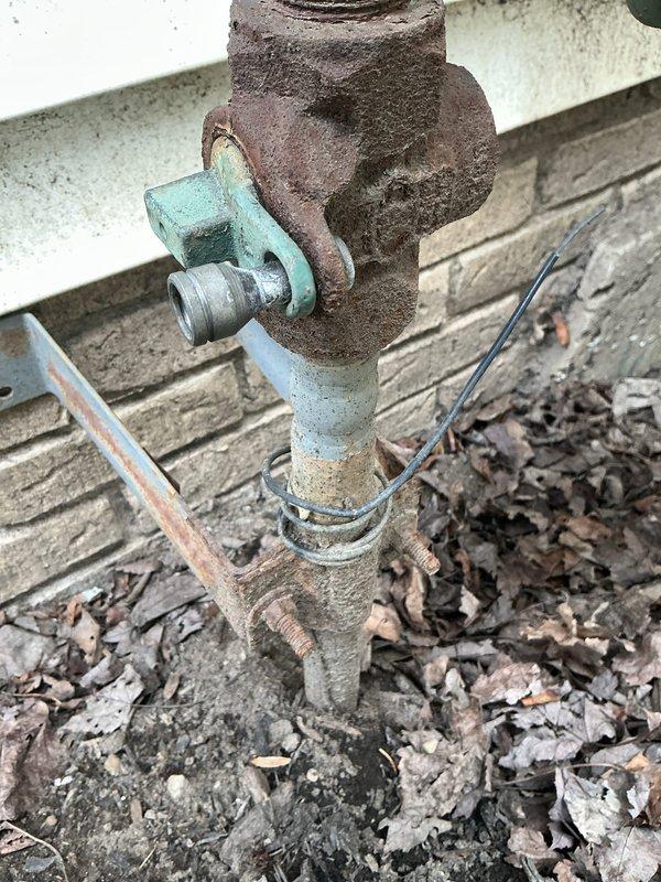 Responded to no heat call on residential furnace system. Upon arrival, customer reported unit would not activate. Conducted diagnostic inspection of heating system and exterior components. Documented existing conditions of outdoor equipment and connections showing signs of weathering and corrosion on external utility fixtures. Assessed system operation and identified cause of heating failure. Performed necessary repairs to restore heat to residence. Unit tested and confirmed operational before departure.