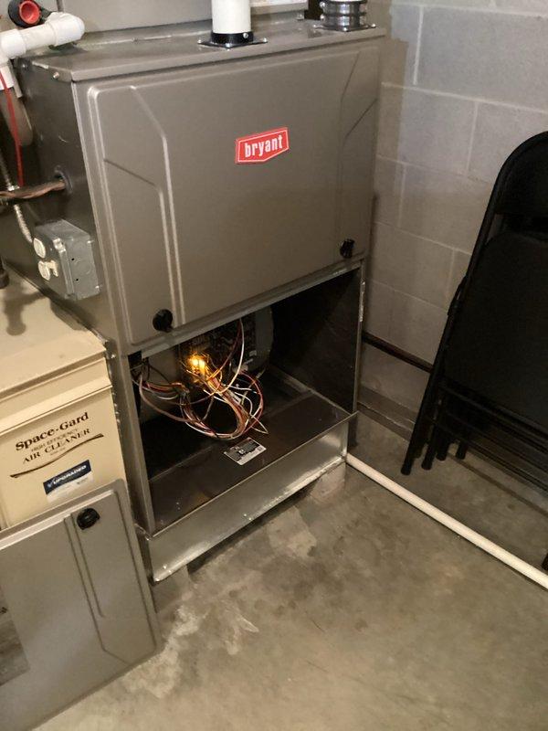 Completed comprehensive air conditioning tune-up on dual-zone Bryant HVAC system. Performed standard maintenance procedures including inspection of internal components, control board, and wiring connections, verified proper operation of both zones, and conducted temperature and performance measurements on ductwork and equipment to ensure optimal system efficiency.