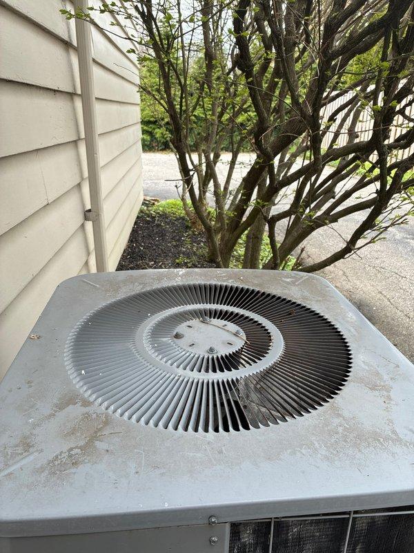 Conducted comprehensive assessment of existing forced air HVAC system to provide replacement options for residential property. Evaluated outdoor condenser unit showing significant age-related wear and weathering, along with interior ductwork configuration in confined space installation. Documented current system specifications including accessible attic-mounted air handler with insulated refrigerant lines and flexible duct connections to present customer with appropriate equipment upgrade recommendations based on existing infrastructure and access conditions.