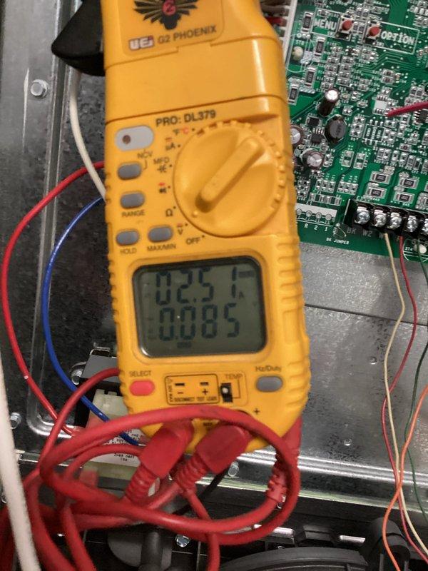 Performed comprehensive cooling system maintenance on wall-mounted HVAC unit. Conducted electrical diagnostics using digital multimeter to test control board voltage and amperage readings, verifying proper system operation and component functionality. Inspected all wiring connections, motors, blowers, and condensate drainage lines to ensure optimal performance for the cooling season.