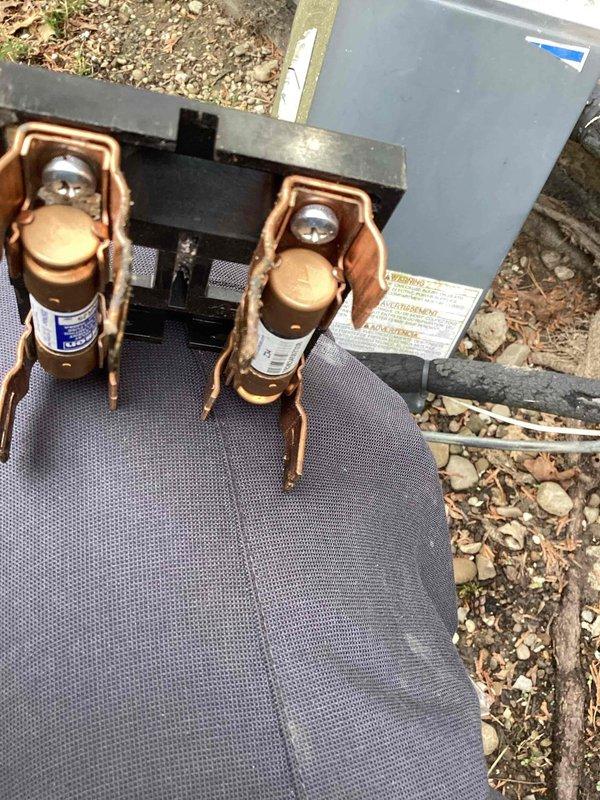Performed preventive maintenance on two cooling systems, inspecting both the outdoor condensing unit and indoor air handler. Verified refrigerant line connections, service valves, and electrical components were secure and functioning properly, with all equipment operational at time of departure.