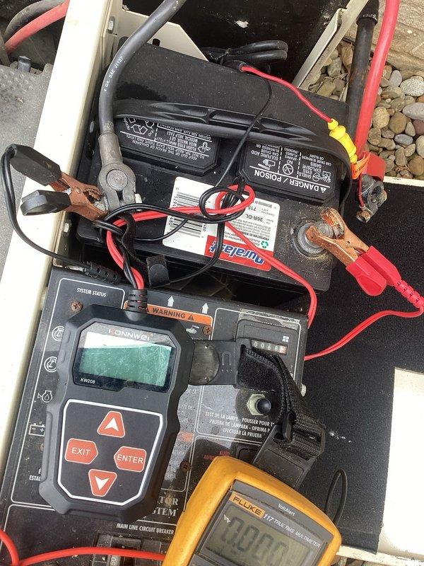 Responded to service call for Generac PowerStation backup generator system that failed to start and was not performing scheduled weekly exercise runs. Performed comprehensive diagnostic testing using digital multimeter and battery analyzer to assess system components. Testing revealed battery failure as root cause of no-start condition. Connected jumper cables and conducted load testing to verify battery would not hold adequate charge for generator startup. Replaced defective battery and verified proper electrical connections throughout system. Tested generator startup sequence and confirmed successful operation. System now functioning properly with weekly exercise cycle restored.