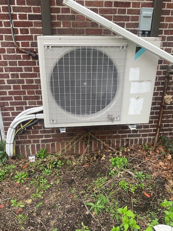 Completed first-year maintenance on two ductless heat pump systems. Performed standard preventive maintenance procedures on both indoor wall-mounted units and outdoor condensers, including inspection of refrigerant line sets, electrical connections, and drainage systems. All components found operating within normal parameters with no deficiencies noted.