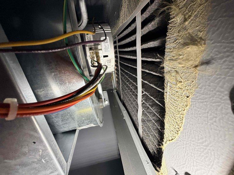 Completed first-year heating system maintenance on residential HVAC unit. Performed comprehensive inspection of internal components including heat exchanger, blower assembly, electrical connections, and motor operations. Noted dust and debris accumulation on return air grille and surrounding areas, which is typical for systems in regular use. Verified all wire connections were secure, examined heat exchanger for proper condition, and confirmed blower motors were functioning within normal parameters. System is operating as designed with all components in acceptable working order.