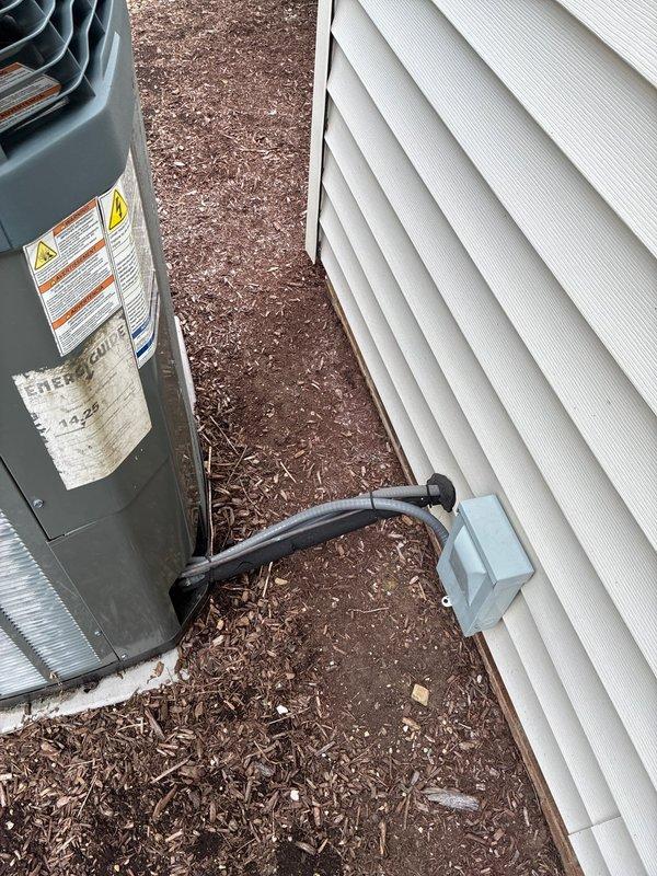Conducted comprehensive assessment of existing HVAC system in basement location to provide furnace replacement options. Documented current equipment configuration including water heater installation with expansion tank and filtration components, as well as exterior condensing unit with electrical connections. Photographed existing setup to develop accurate replacement proposal and equipment specifications for customer consideration.