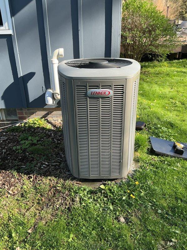 Responded to service call for communication failure between thermostat and air conditioning system on recently installed furnace. Upon arrival, inspected Lennox outdoor condenser unit and verified physical installation integrity. Accessed furnace control panel and examined White-Rodgers control board wiring connections. Diagnosed communication protocol issue preventing thermostat from establishing connection with cooling system. Verified all low-voltage wiring terminations at control board, checked wire continuity between indoor and outdoor units, and confirmed proper configuration settings on control board. Reprogrammed thermostat pairing sequence per manufacturer specifications and successfully established communication link between thermostat and air conditioning system. Cycled system through cooling mode to verify proper operation and confirmed thermostat now controlling both heating and cooling functions as designed. System tested and operational.