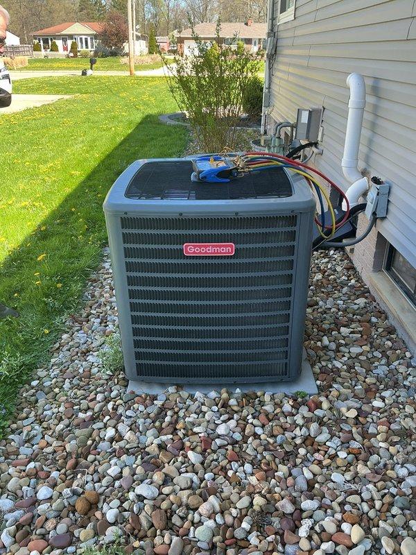Completed scheduled preventative maintenance on two Goodman cooling systems. Performed comprehensive system inspections including refrigerant level checks, electrical component testing, control board evaluation, and condenser unit servicing. All systems operating within manufacturer specifications with no deficiencies noted.