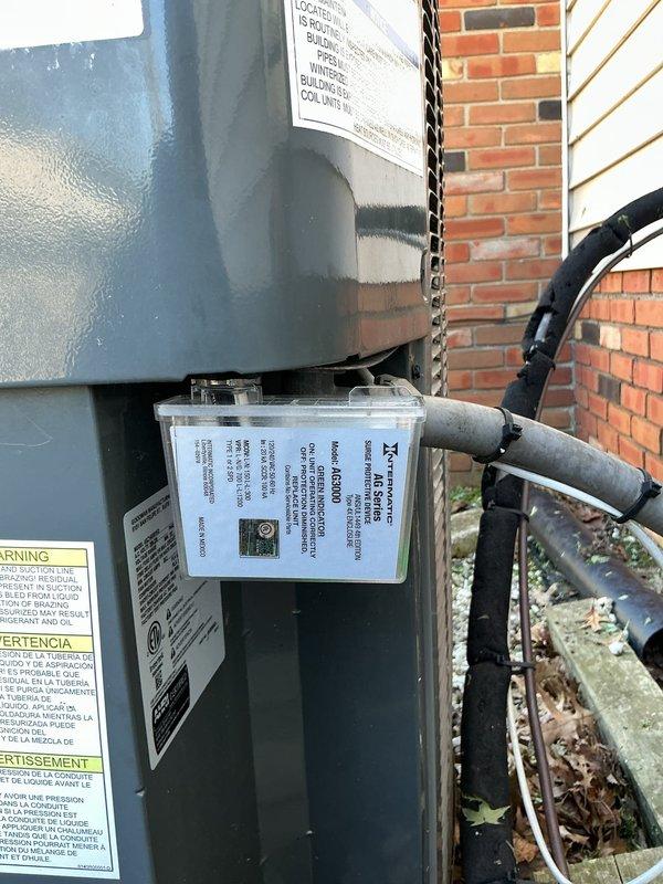 Completed compressor replacement on outdoor condensing unit under warranty coverage. Performed system diagnostics using manifold gauges to verify proper refrigerant pressures and confirm successful compressor installation and operation.