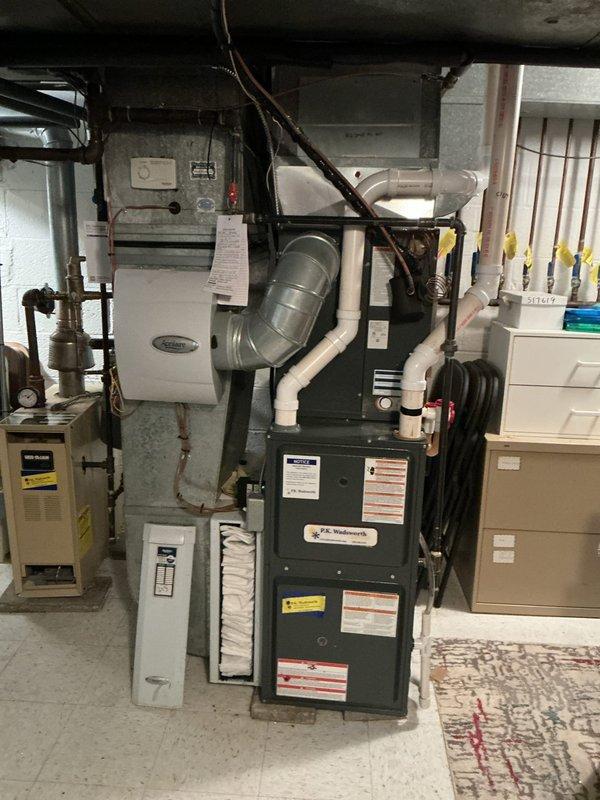 Returned to complete maintenance service on residential HVAC system as requested. Replaced air filters on furnace unit, reset humidifier control panel to proper settings, and closed supply vents per customer specifications. System inspected and confirmed operational, with all requested adjustments completed during this follow-up visit.
