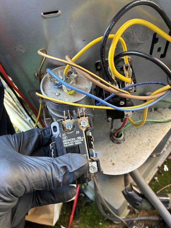 # HVAC No Heat Emergency Service

Responded to emergency no heat call for 4-year-old gas furnace system located in basement. Upon arrival, conducted comprehensive diagnostic evaluation of heating system components and electrical controls.

## Diagnostic Findings

Performed systematic troubleshooting of furnace operation, including inspection of ignition sequence, gas valve function, and control board signals. Tested all safety switches and limit controls to verify proper operation. Checked thermostat communication and confirmed call for heat signal was reaching the unit.

## Electrical System Inspection

Conducted detailed examination of electrical control assembly and wiring connections. Inspected contactor/relay component for proper operation and verified all terminal connections were secure. Tested capacitor for correct microfarad rating and voltage specifications. Evaluated condition of all wire connections at terminal blocks, ensuring tight and proper contact. Checked for any sign