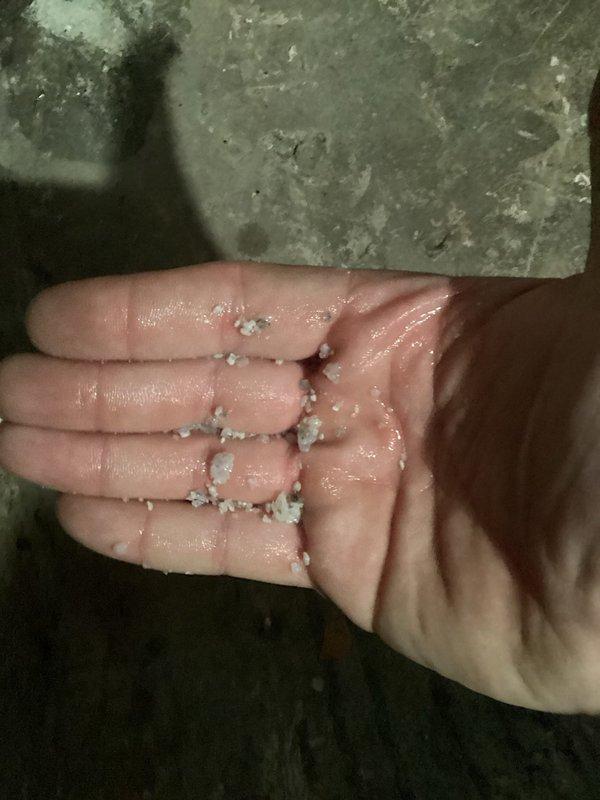 Performed routine maintenance on tanked water heater including complete system flush. Upon inspection, discovered significant sediment accumulation at tank bottom, which was successfully removed during drain and flush procedure. Unit exterior showed advanced corrosion and rust deterioration on metal surfaces, indicating age-related wear. Flushed system until water ran clear, removing mineral deposits and debris to restore optimal heating efficiency and extend equipment lifespan.