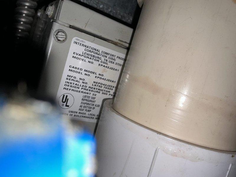 Performed comprehensive assessment of existing HVAC system including International Comfort Products evaporator coil unit and basement-installed furnace to provide equipment replacement options. Documented current system specifications, model numbers, and overall condition of air handler and heating equipment. Presented customer with multiple replacement alternatives based on existing installation configuration and equipment accessibility.