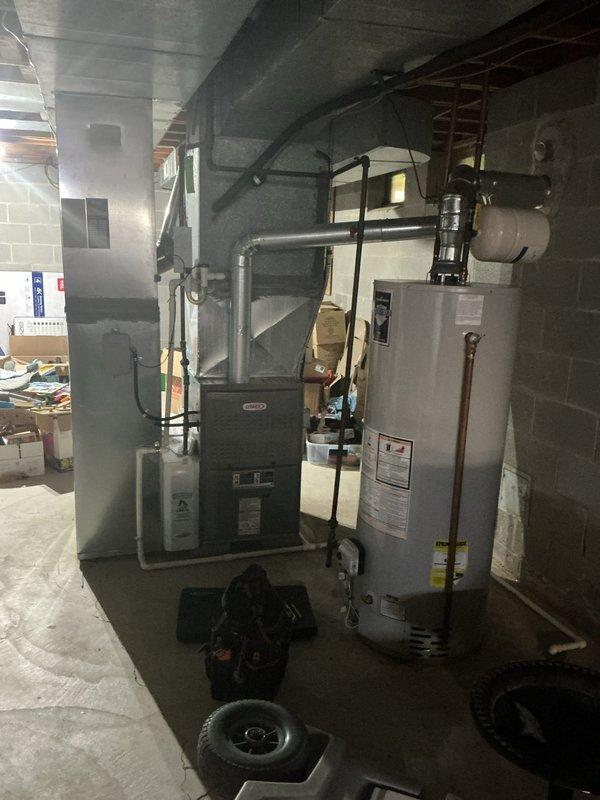 Completed scheduled cooling maintenance on two-system HVAC setup including outdoor Trane condenser unit and indoor furnace/air handler. Performed comprehensive inspection of both systems, verified proper operation of all components, checked refrigerant lines and electrical connections at outdoor unit, and inspected indoor equipment and ductwork in basement mechanical room. All systems operating within normal parameters with no issues identified.