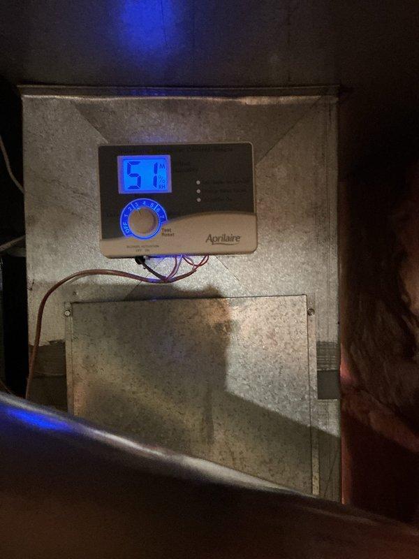 # HVAC Heat Pump Maintenance Completed

Performed comprehensive first-year preventive maintenance on residential heat pump system, including inspection of furnace unit, Aprilaire humidifier integration, and digital thermostat control calibration reading 67°F. All equipment components, ductwork connections, air filter compartment, and electrical systems were thoroughly examined and found operating within normal parameters, ensuring optimal heating system performance for the upcoming season.