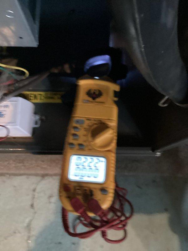 Completed scheduled preventative maintenance on outdoor cooling system. Performed electrical diagnostics using clamp meter to verify proper amperage draw and system performance. Measured and recorded temperature differentials across the system to confirm adequate cooling capacity. Inspected condenser unit components, verified fan operation, and ensured all electrical connections were secure and within manufacturer specifications. System operating normally with all readings within acceptable parameters.