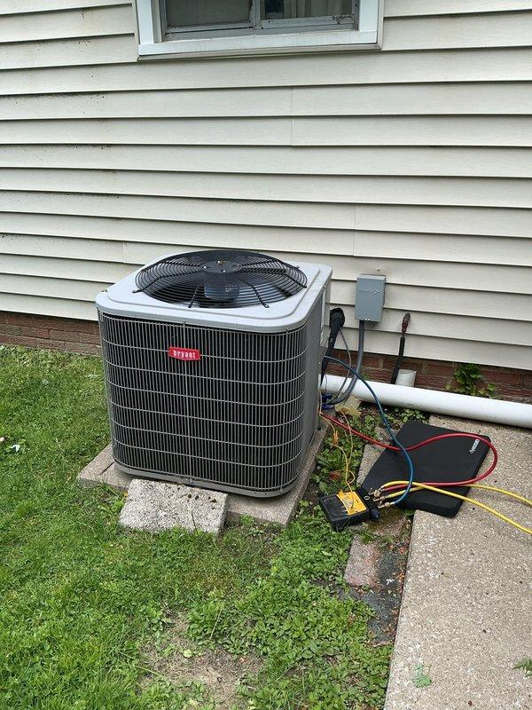 Performed comprehensive cooling maintenance on residential air conditioning system. Conducted diagnostic testing using digital manifold gauges and Fieldpiece meters to verify refrigerant pressures, superheat, and subcooling levels, confirming system operating within manufacturer specifications at 239.2 PSI with proper temperature differentials. Completed routine maintenance checklist including inspection of condenser unit, electrical connections, and refrigerant lines.