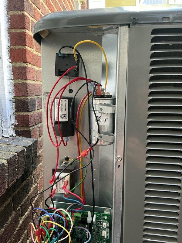 Responded to no cool call where unit would not power on. Upon arrival, accessed electrical panel and performed diagnostic testing using digital multimeter to check voltage and system components. Inspected capacitor, control board connections, and wiring harness for proper operation and connectivity, restoring system functionality.