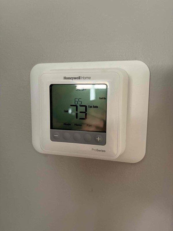 Completed system start-up following electrical work on newly installed HVAC equipment. Verified proper refrigerant charge using digital manifold gauges, confirming R32 refrigerant levels with superheat and subcooling readings within manufacturer specifications. Tested system operation in cooling mode and programmed thermostat to customer preferences, ensuring proper communication between thermostat and equipment with fan set to auto mode.