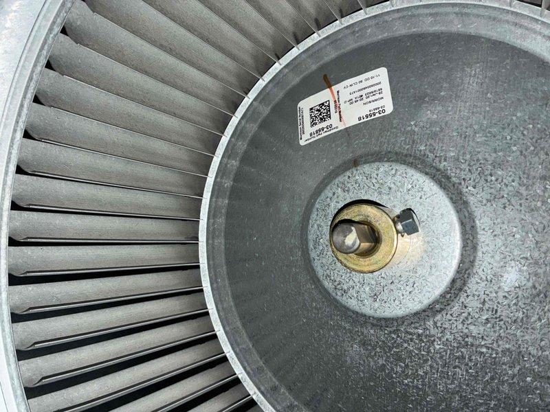 Performed comprehensive cooling system maintenance on HVAC unit. Inspected and assessed blower wheel assembly, confirming proper blade condition and secure mounting with no signs of excessive wear or damage. Conducted electrical diagnostics using clamp meter to verify amperage readings on compressor and system components, checking capacitor performance and electrical connections. All tested components operating within normal parameters.