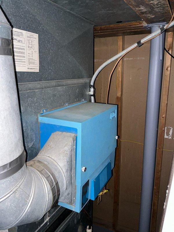 Conducted comprehensive evaluation of 22-year-old residential HVAC system experiencing operational issues. Inspected existing furnace, air handler, and associated electrical connections in basement mechanical room. Documented current equipment condition, including blue air handler unit with visible dust accumulation and existing ductwork configuration. Reviewed electrical panel showing dedicated furnace circuit and Square D Load Center specifications. Provided homeowner with multiple replacement options for aging system to address reliability concerns and improve heating performance.