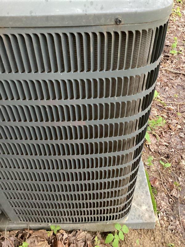 Completed scheduled cooling maintenance on outdoor AC condenser unit. Performed comprehensive system inspection including electrical diagnostics using digital multimeter to verify proper voltage and amperage readings. Inspected condenser coil fins for debris accumulation and airflow restriction. Unit operational and maintaining proper cooling function at time of service completion.