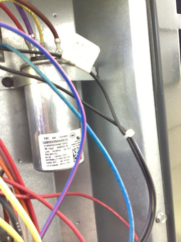 Completed routine HVAC heating maintenance on furnace system as part of ongoing preventative maintenance program. Inspected and tested capacitor assembly, verified all electrical connections and wiring at control panel, and confirmed proper operation of exterior disconnect switch. All components found in satisfactory working condition with no issues identified.